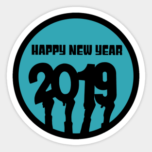 HAPPY NEW YEAR 2019 Sticker